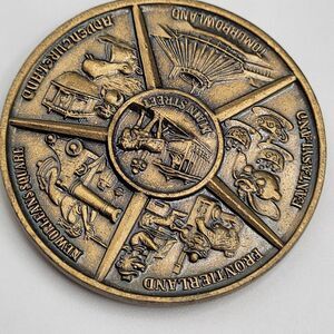 Souvenir Coin Walt Disney Productions Vintage 1980’s,5 Lands 1.75in